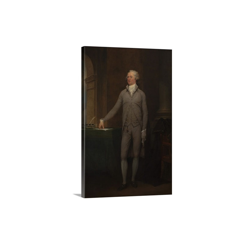 Vintage American History Painting Of Alexander Hamilton Wall Art - Canvas - Gallery Wrap