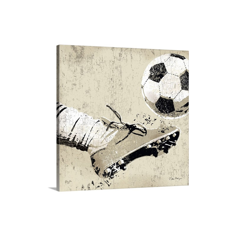 Vintage Soccer Strike Wall Art - Canvas - Gallery Wrap