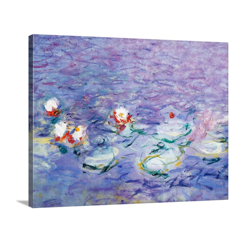 Water Lilies Detail Wall Art - Canvas - Gallery Wrap