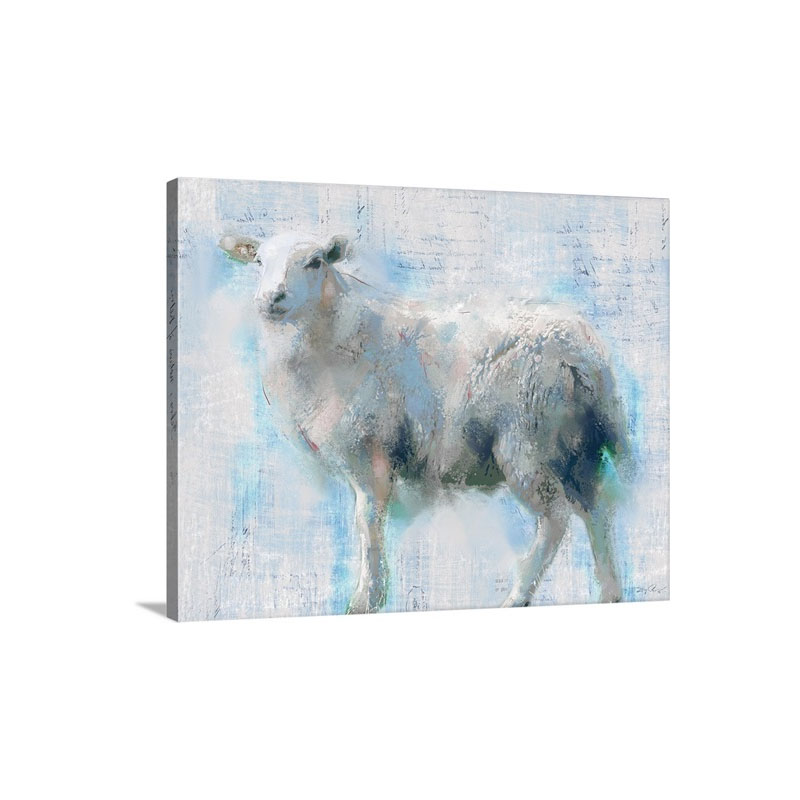 Watercolor Sheep Wall Art - Canvas - Gallery Wrap
