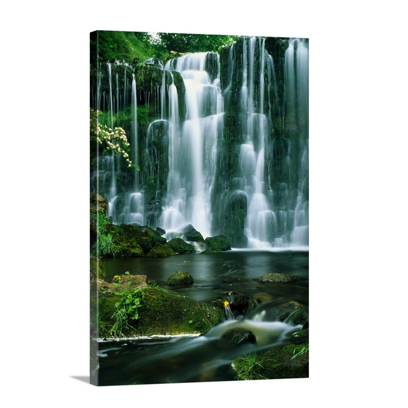 Waterfall Hebden Gill N Yorkshire England Wall Art - Canvas - Gallery Wrap