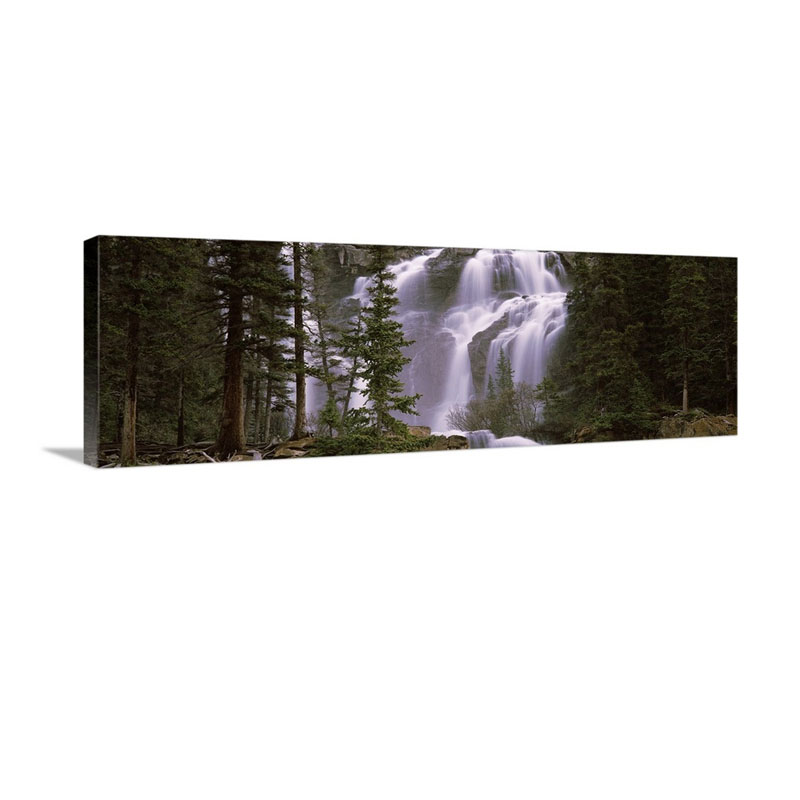 Waterfall In A Forest Banff Alberta Canada Wall Art - Canvas - Gallery Wrap
