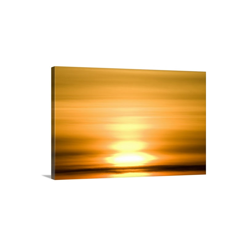 Winter Sunset Over Tundra Canada Wall Art - Canvas - Gallery Wrap