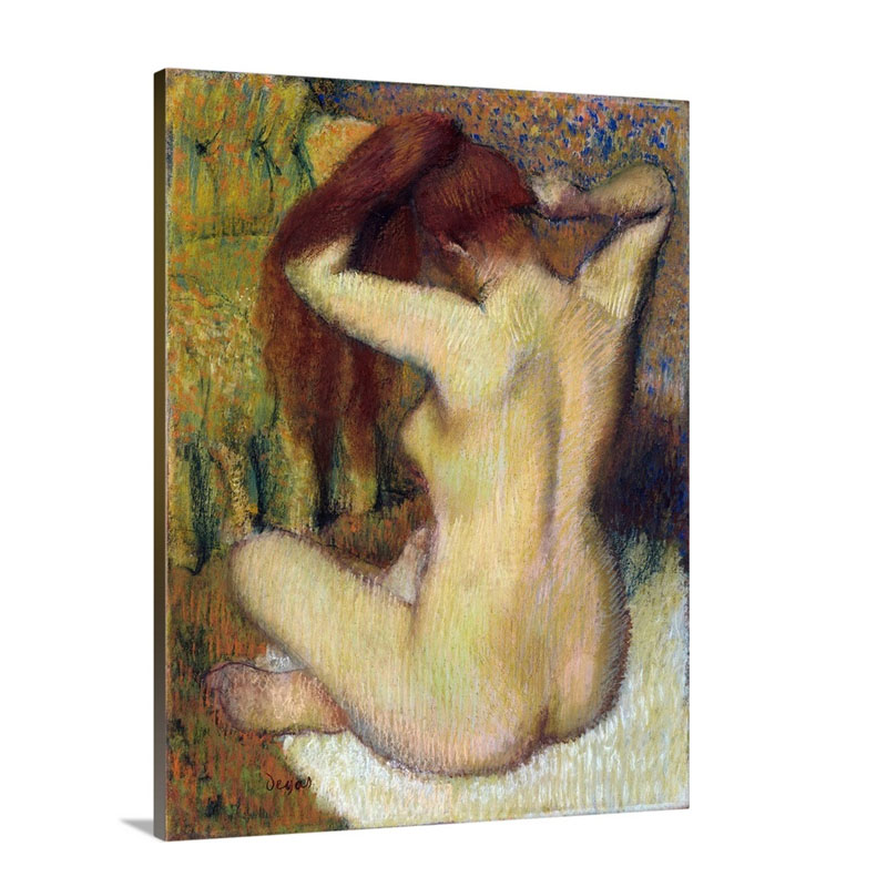 Woman Combing Her Hair Wall Art - Canvas - Gallery Wrap