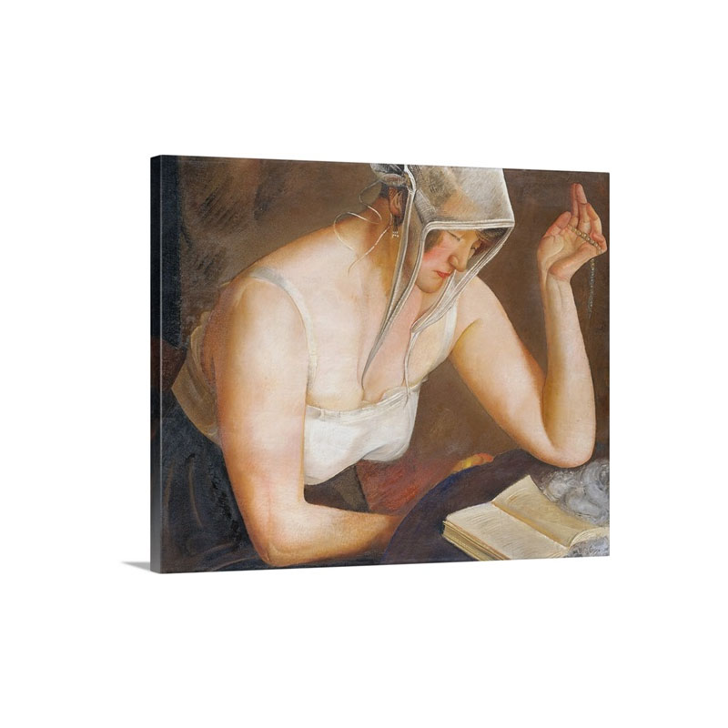 Woman Reading By Boris Grigoriev Wall Art - Canvas - Gallery Wrap