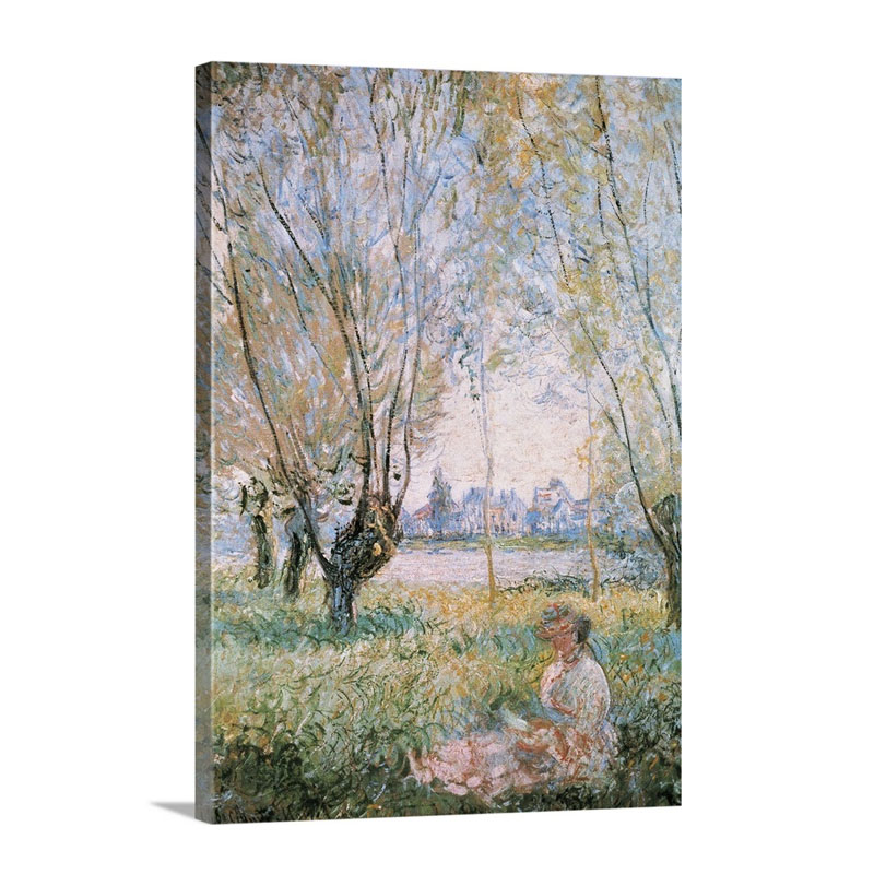 Woman Seated Under The Willows Wall Art - Canvas - Gallery Wrap