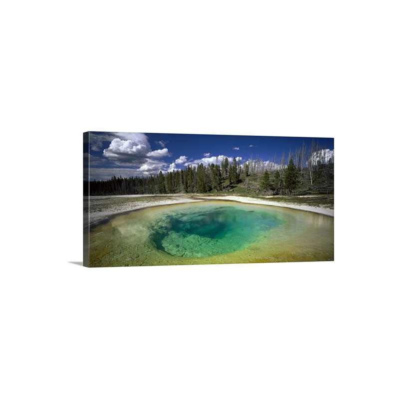 Wyoming Yellowstone National Park Beauty Pool Hot Spring Pool In The Landscape Wall Art - Canvas - Gallery Wrap