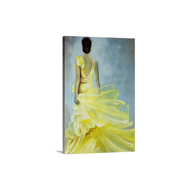 Yellow Dress Wall Art - Canvas - Gallery Wrap