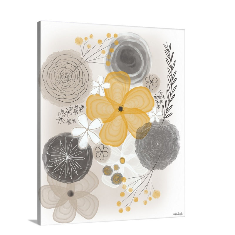 Yellow Floral I I Wall Art - Canvas - Gallery Wrap