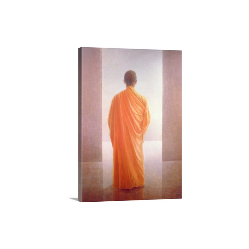 Young Monk Back View Vietnam Wall Art - Canvas - Gallery Wrap