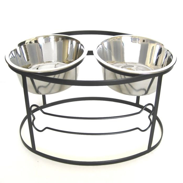 Bone Raised Double Dog Bowl Small