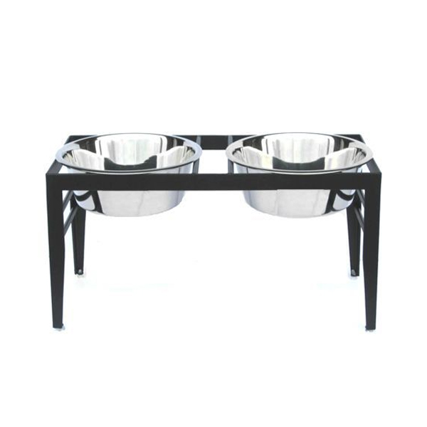 Chariot Double Elevated Dog Bowl Large