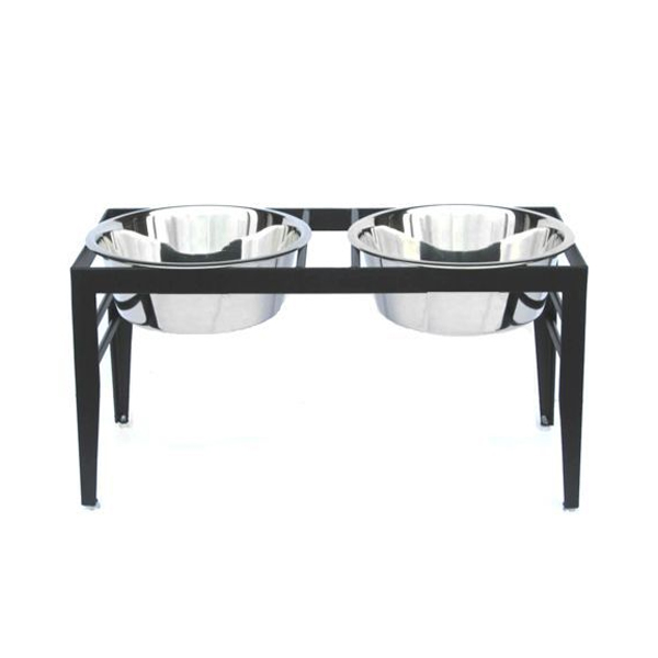 Chariot Double Elevated Dog Bowl Small