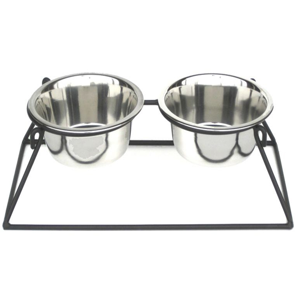 Pyramid Elevated Double Dog Feeder Large