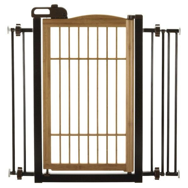 Bamboo One Touch Pet Gate