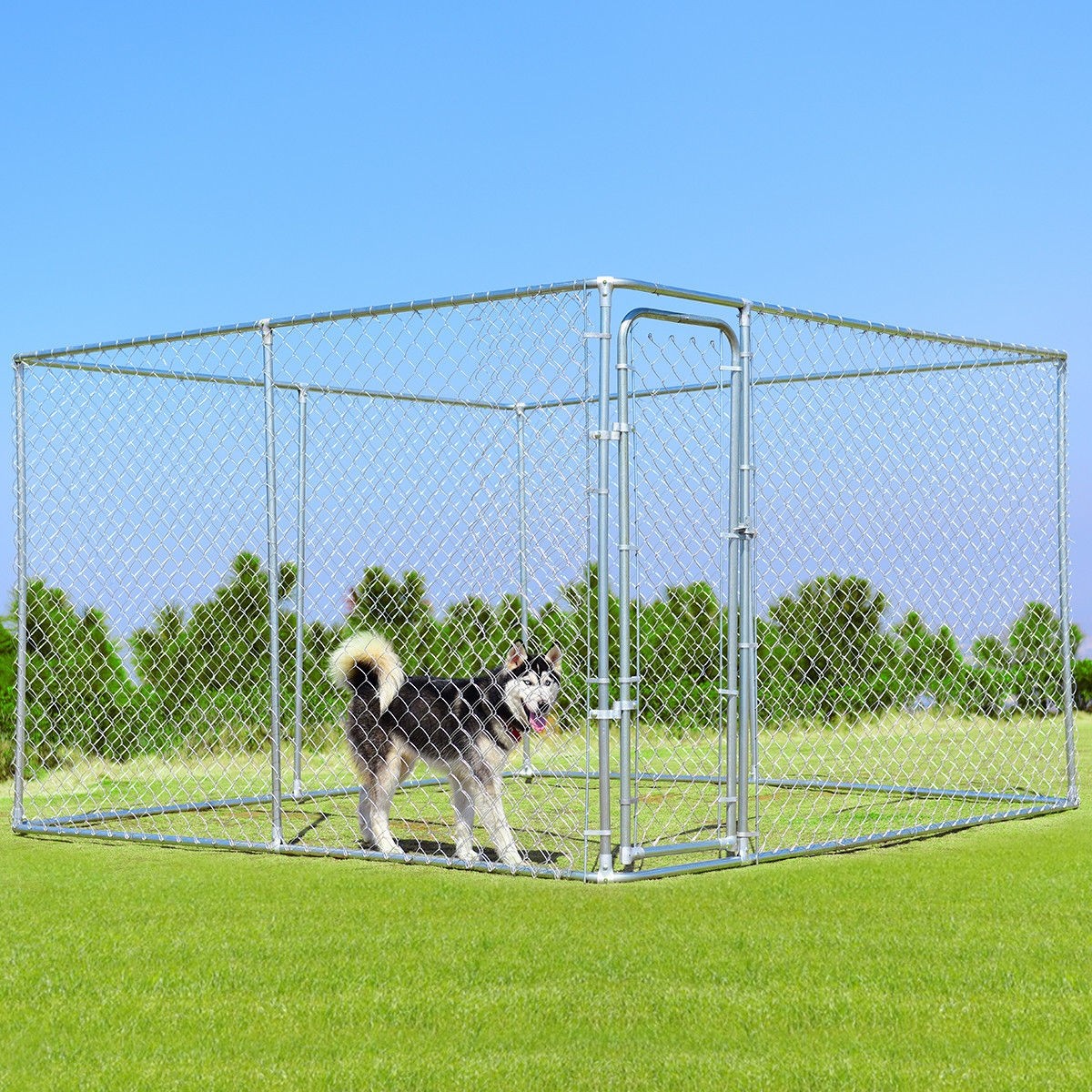 10 Ft.. x 10 Ft. Large Pet Dog Run House Kennel
