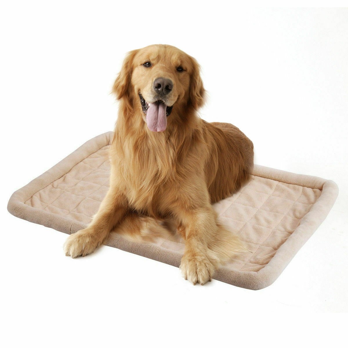 Beige Cozy Warm Pet Dog Cat Bed Cushion Mat