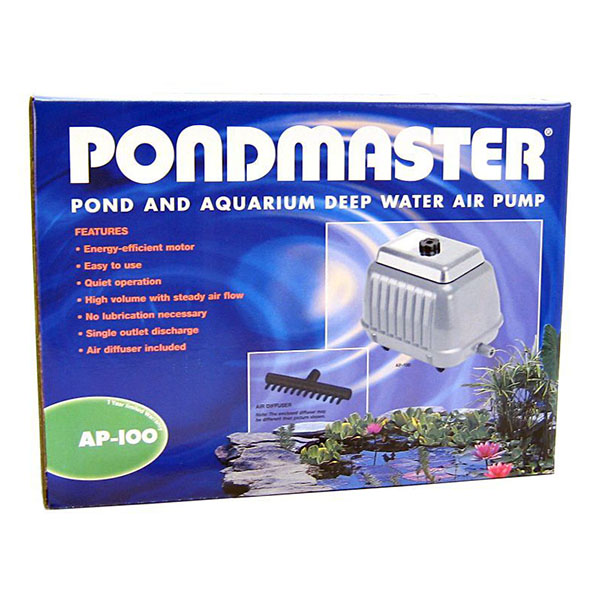 Pond master Pond and Aquarium Deep Water Air Pump - AP 100 - 10,00 Gallons - 8,900 Cubic Inches per Minute