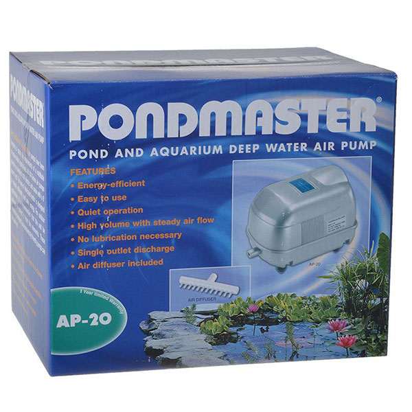 Pond master Pond and Aquarium Deep Water Air Pump - AP 20 - 2,500 Gallons - 1,700 Cubic Inches per Minute