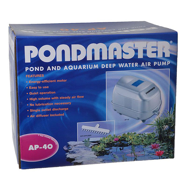 Pond master Pond and Aquarium Deep Water Air Pump - AP 40 - 5,000 Gallons - 2,900 Cubic Inches per Minute