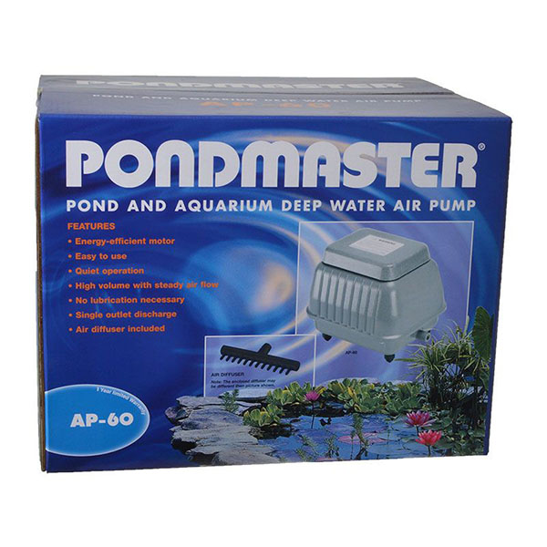 Pond master Pond and Aquarium Deep Water Air Pump - AP 60 - 7,000 Gallons - 3,600 Cubic Inches per Minute