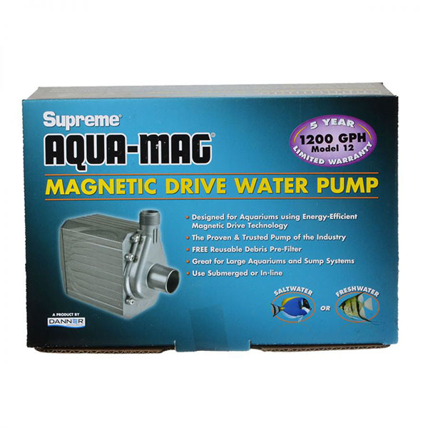 Supreme Aqua-Mag Magnetic Drive Water Pump - Aqua-Mag 12 Pump - 1,200 GP H
