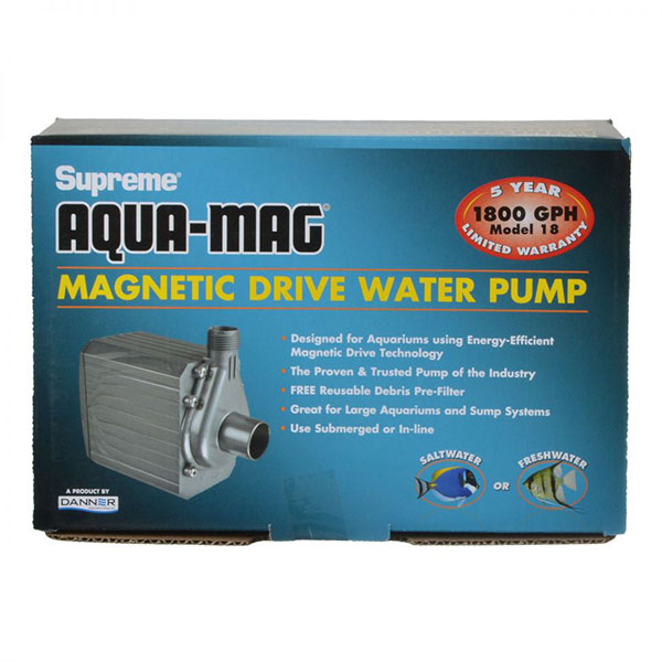 Supreme Aqua-Mag Magnetic Drive Water Pump - Aqua-Mag 18 Pump - 1,800 GP H
