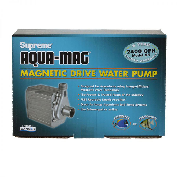 Supreme Aqua-Mag Magnetic Drive Water Pump - Aqua-Mag 24 Pump - 2,400 GP H