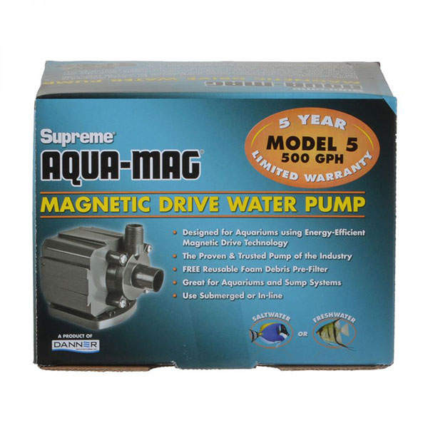 Supreme Aqua-Mag Magnetic Drive Water Pump - Aqua-Mag 5 Pump - 500 GP H