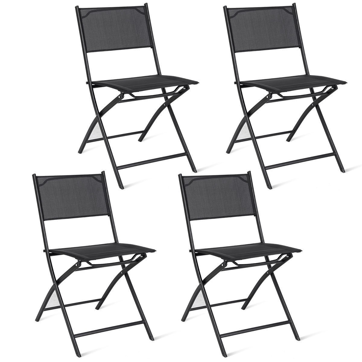 Set Of 4 Outdoor Camping Deck Garden Folding Chairs