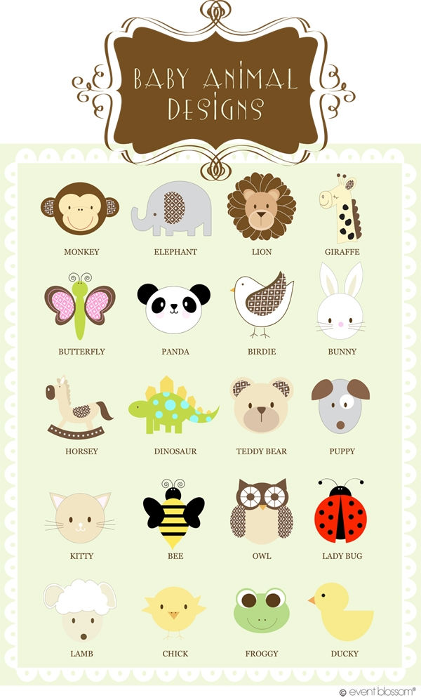 Personalized Baby Animal Mini Candy Bar Wrappers - 24 piceses