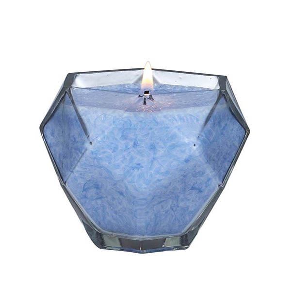 Blue Topaz Jewel Glass Candle