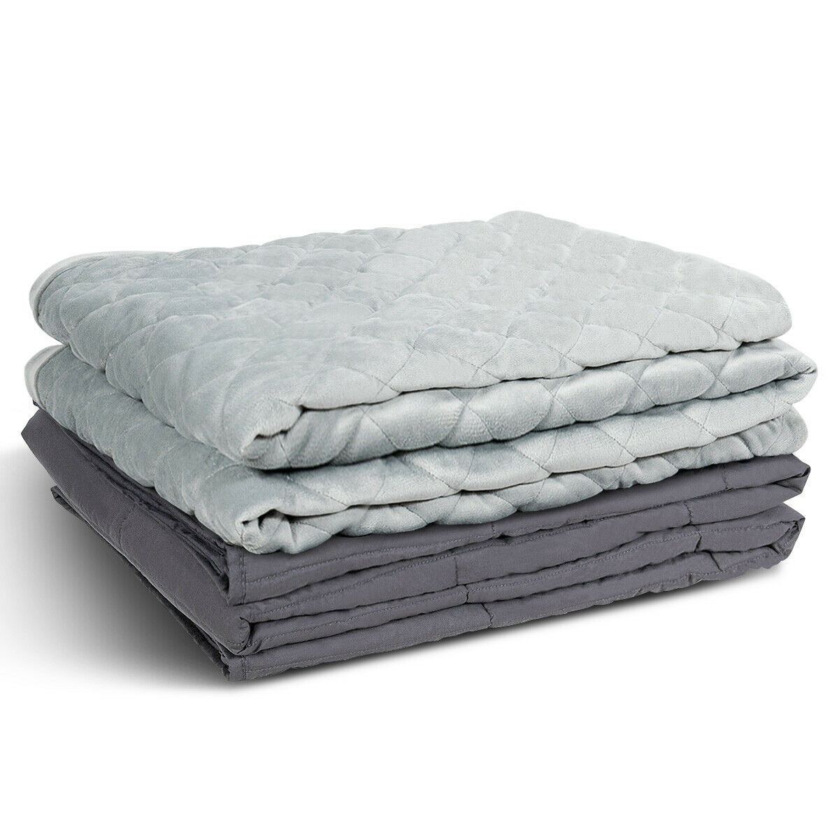 15 lbs 100 Percent Cotton Weighted Blanket With Crystal Cover