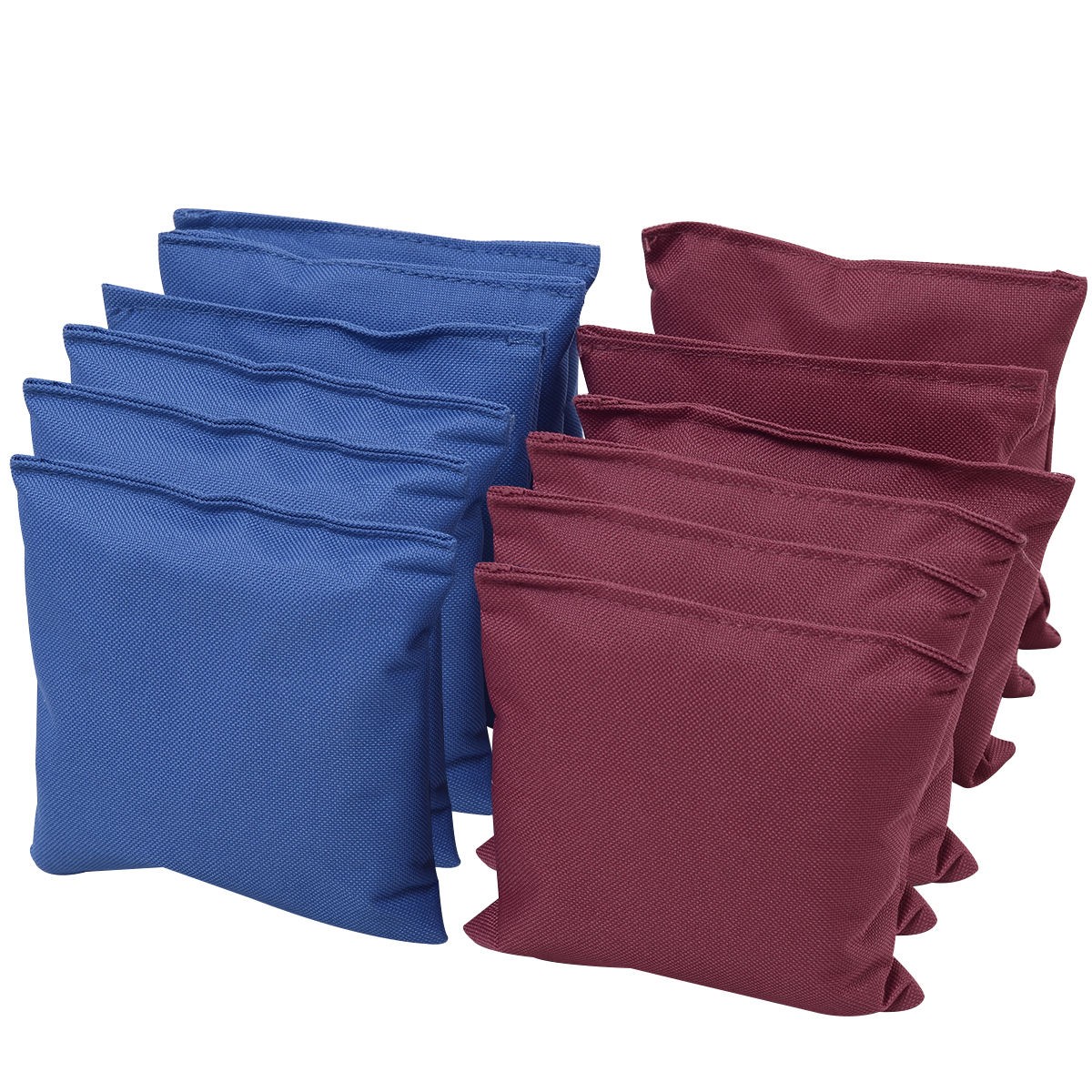 Set Of 12 Blue And Red Weather Resistant Cornhole Bags