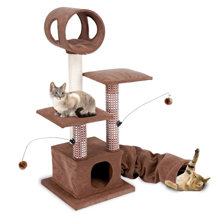Activity Lounging Tower with Tunnel and Hide Away