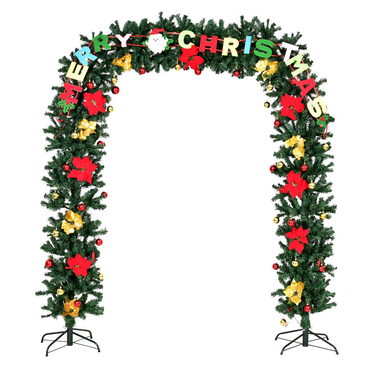 7.5 Ft. x 6.7 Ft. Pre-Lit Artificial Arched Christmas Tree Archway