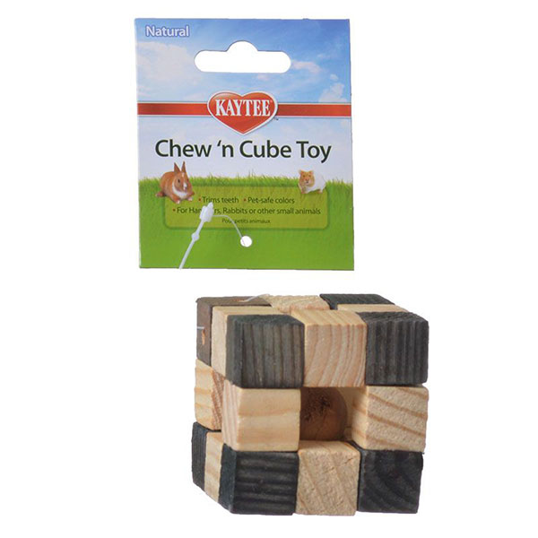 Kaytee Natural Chew 'N Cube Toy - Cube Chew Toy - 2 in. L x 2 in. W x 2 in. H - 2 Pieces