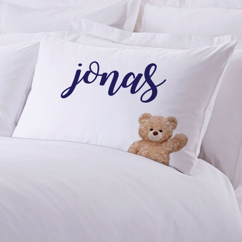 Cuddly Teddy Bear Personalized Pillowcase