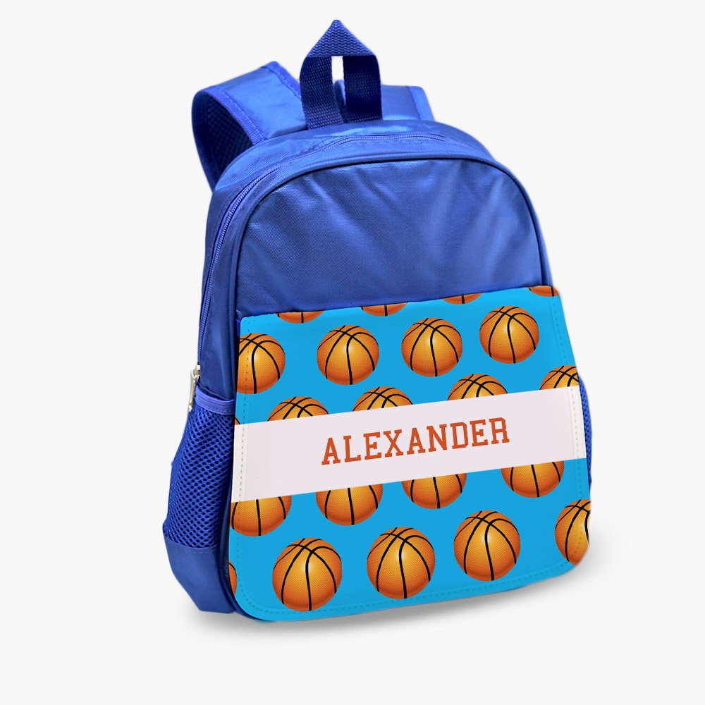 Custom Basketball Kids Blue Backpack