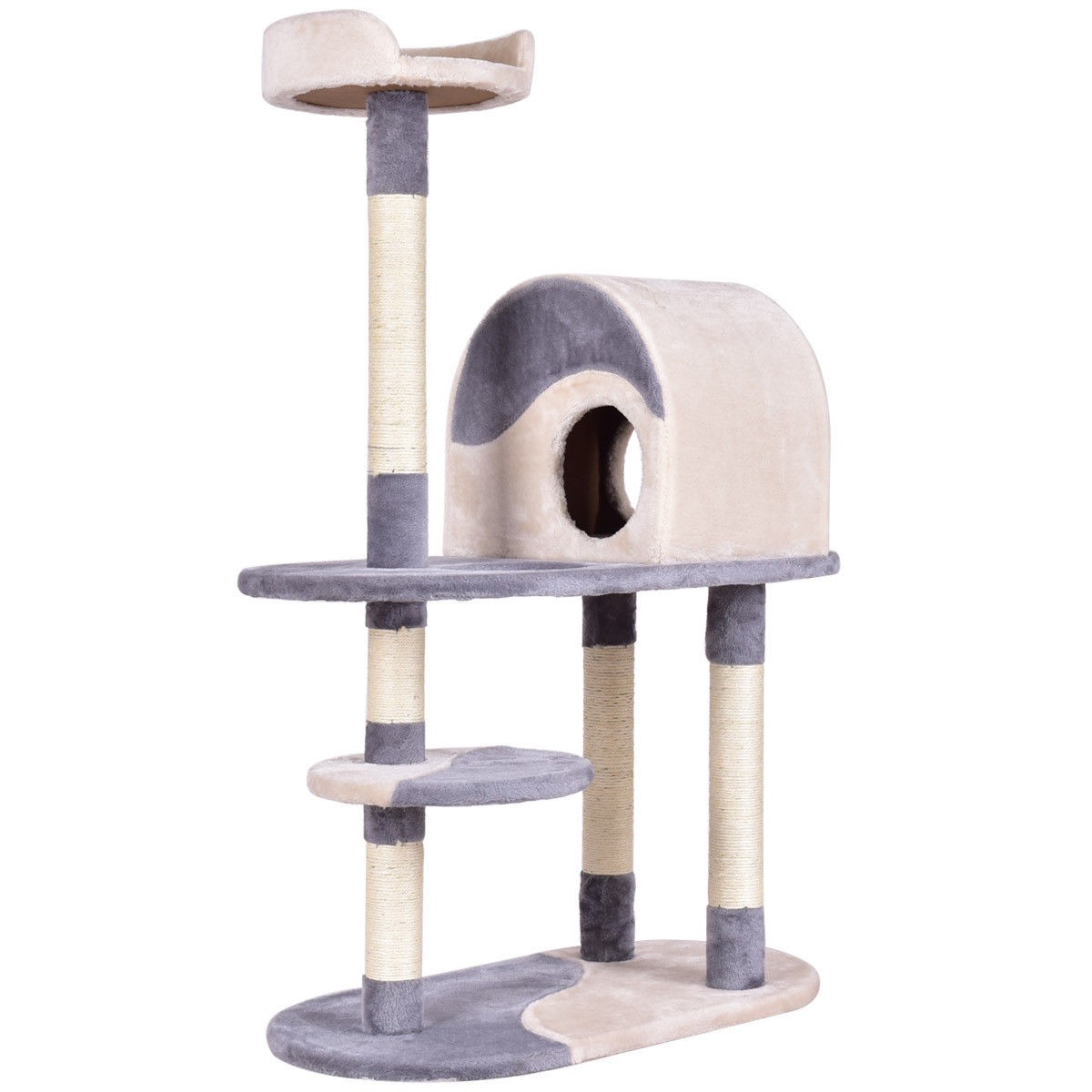 48 In. Kitten Activity Tower Cat Tree with Scratching Posts