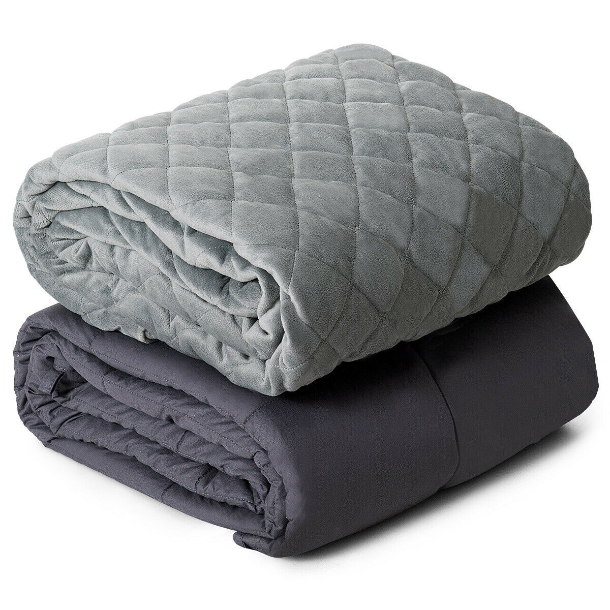 15 lbs 100 Percent Cotton Weighted Blanket With Soft Crystal Cover