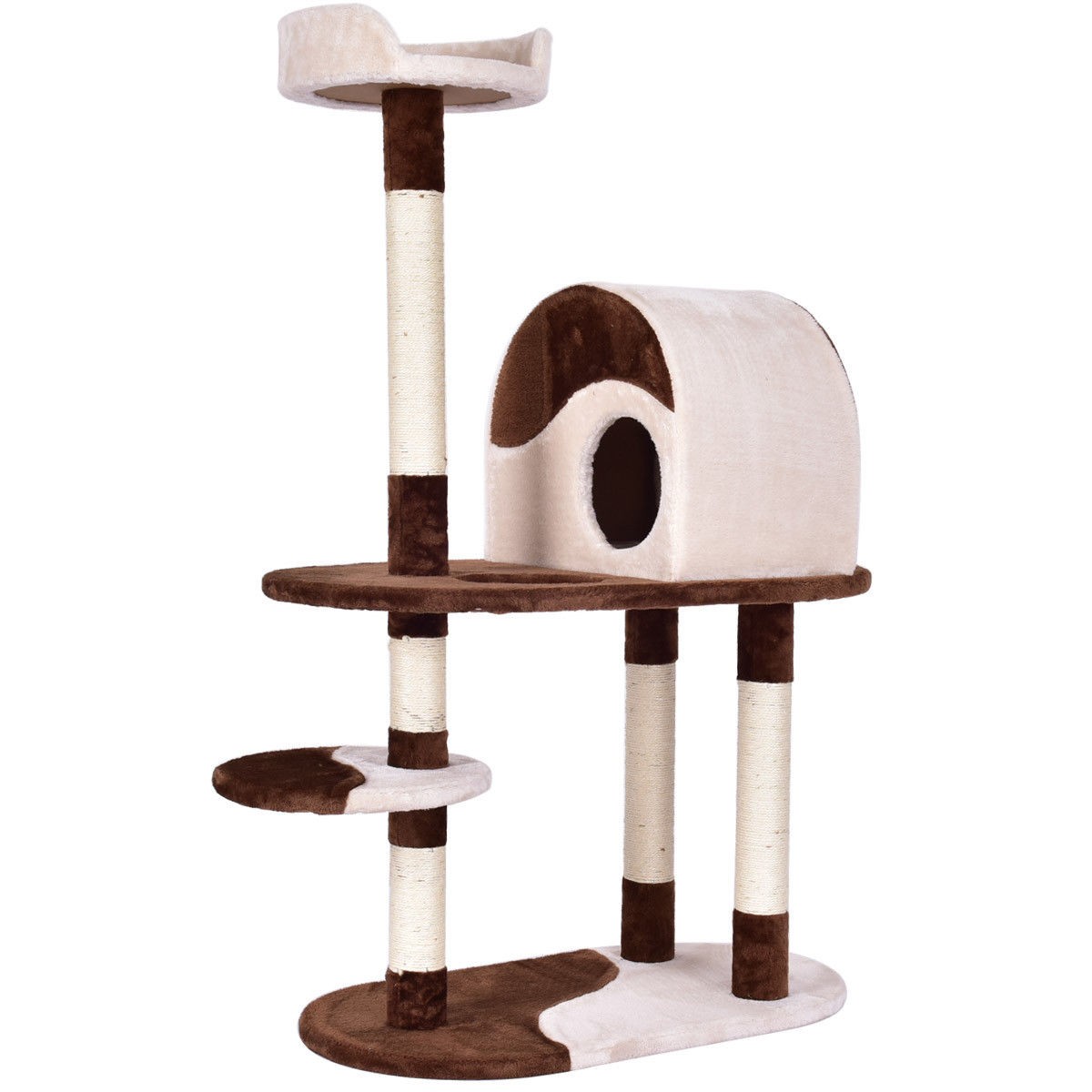 48 In. Kitten Activity Tower Cat Tree with Scratching Posts