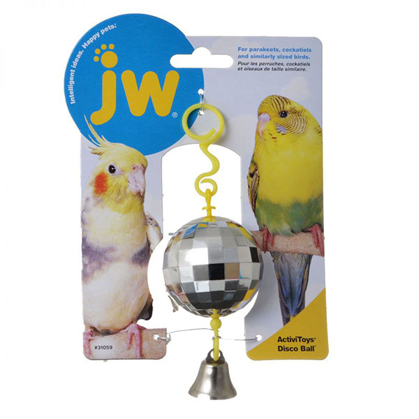 JW Insight Disco Ball Bird Toy - Disco Ball Bird Toy - 4 Pieces
