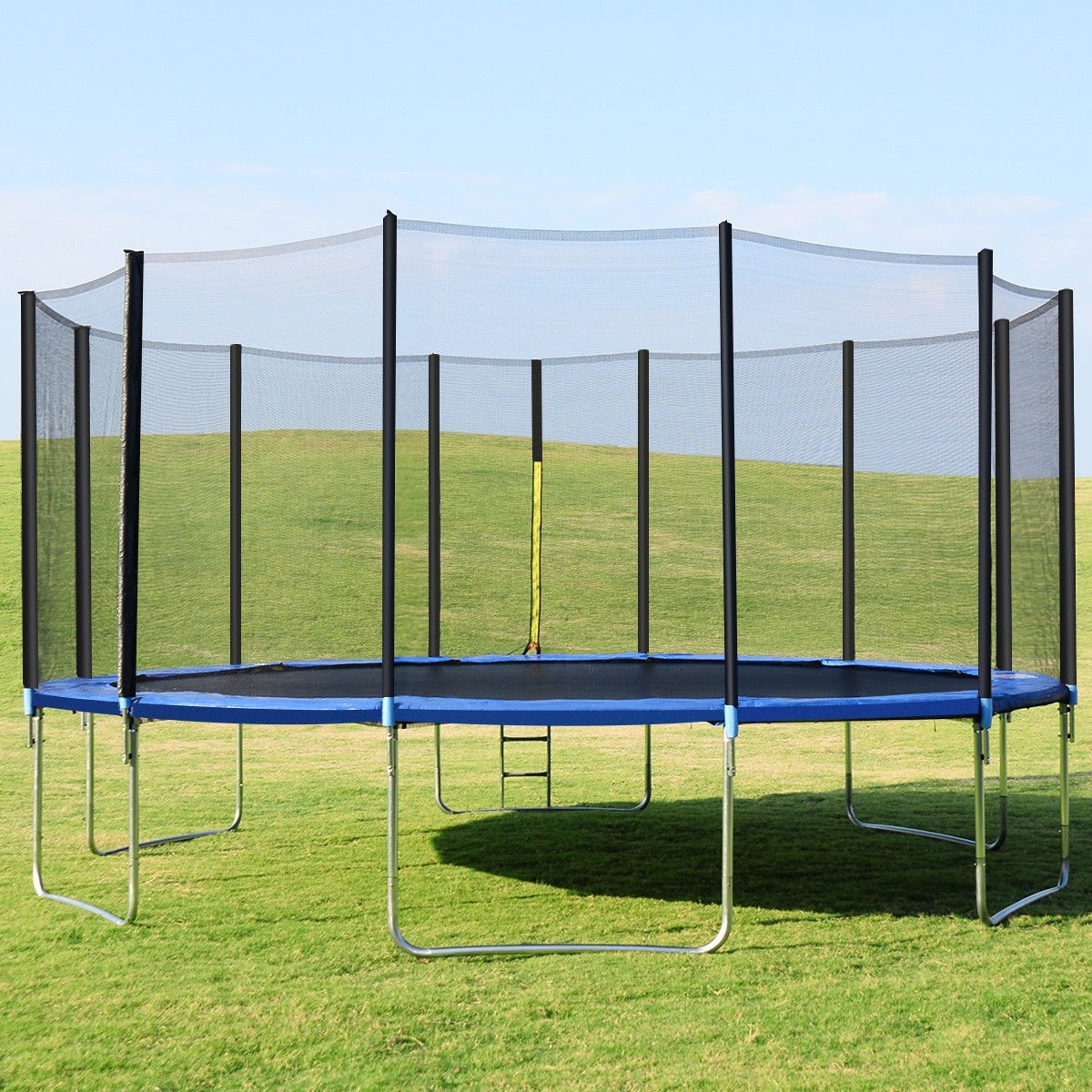 16 Ft. Trampoline Combo W / Safety Enclosure Net, Spring Pad And Ladder