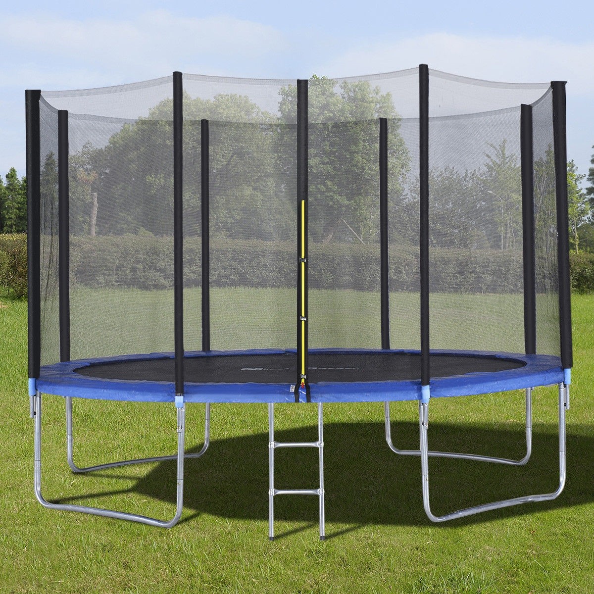 12 Ft. Trampoline With Enclosure Net, Spring Pad And Ladder