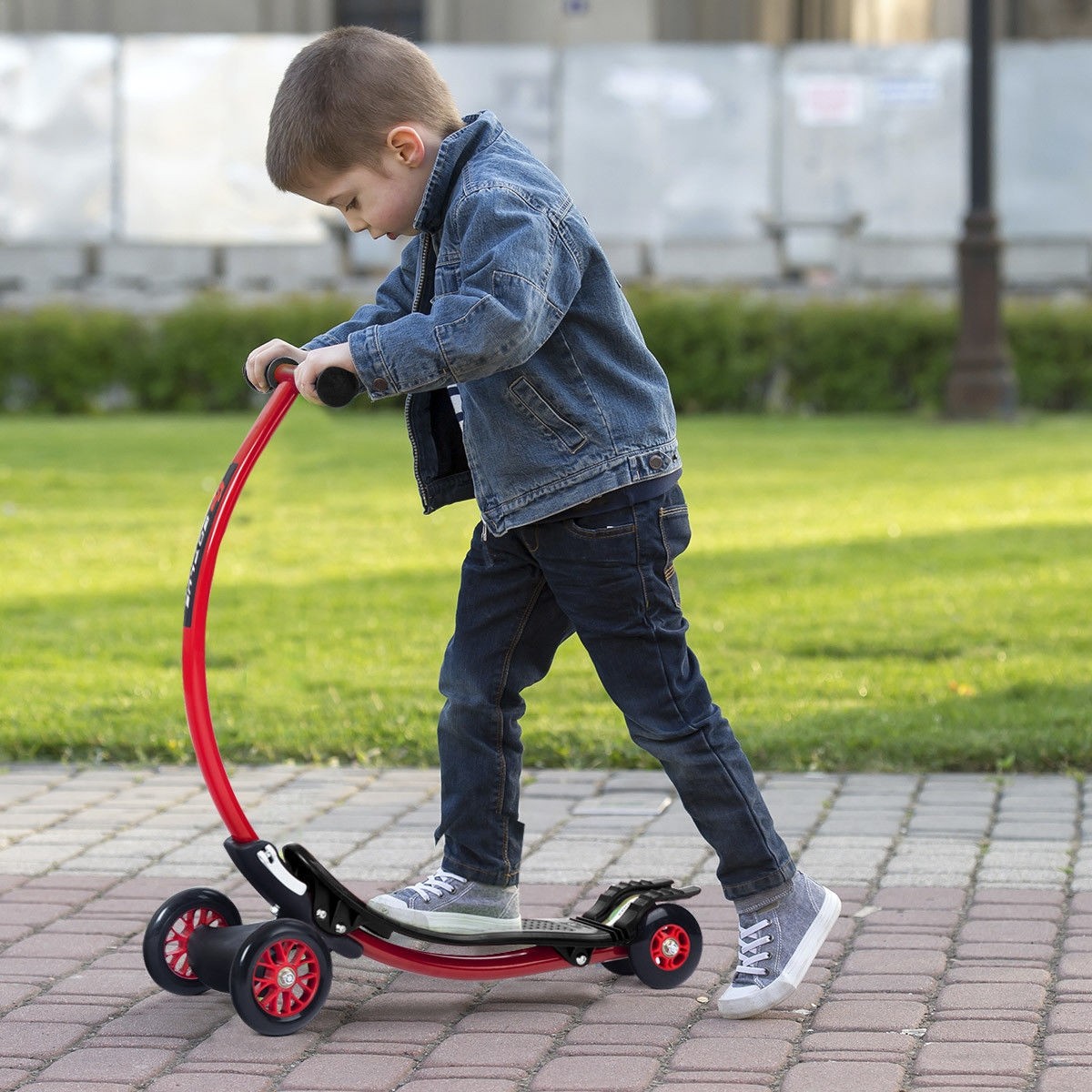 Aluminum Foldable Kick U Shape Kids Scooter
