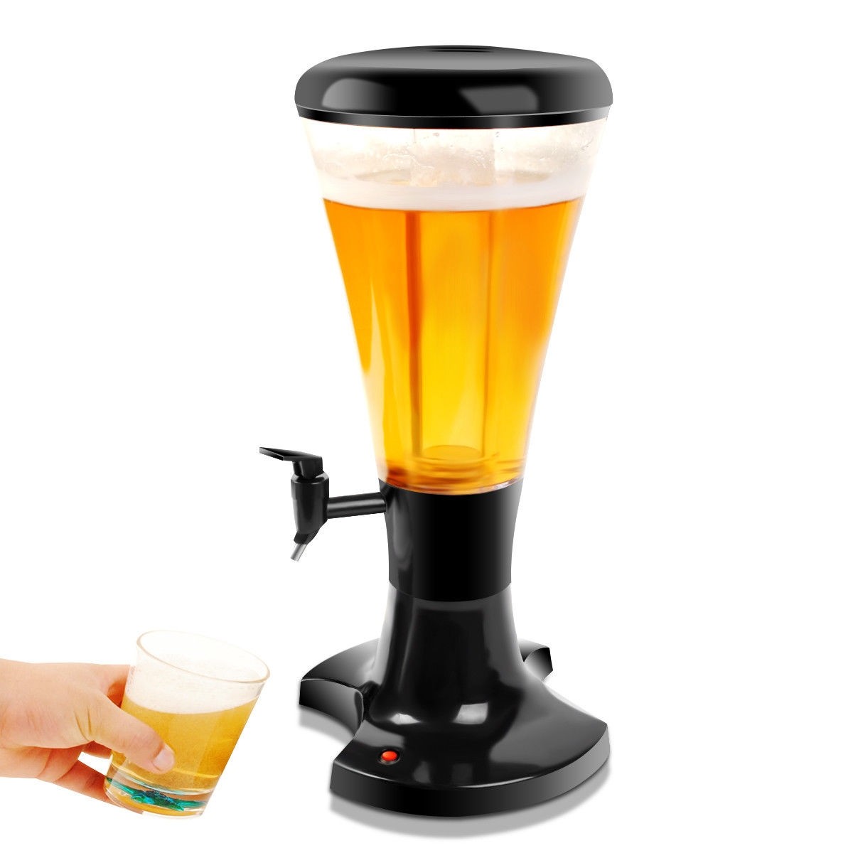 3L Draft Beer Tower Dispenser With LED Lights