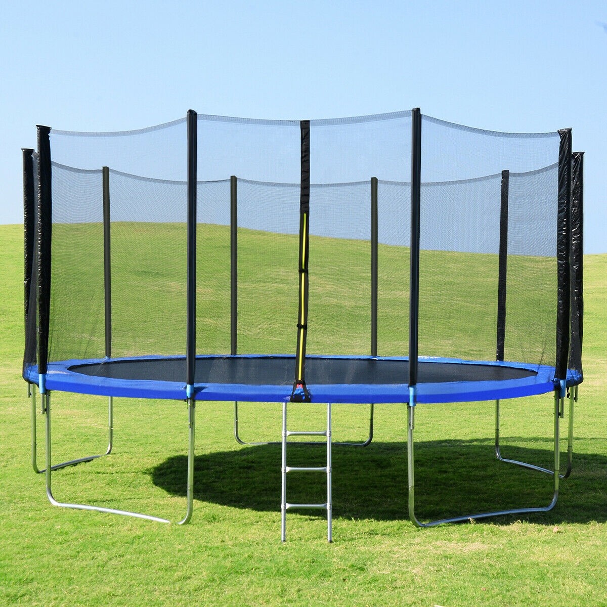 15 Ft. Trampoline Combo Bounce Jump Safety Enclosure Net With Ladder
