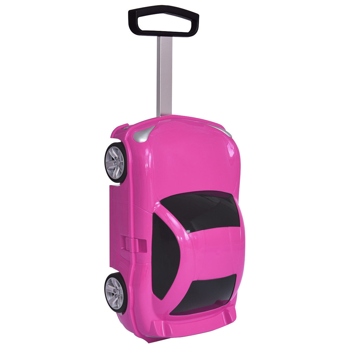 Car Shape 3D Kids Pull Along Travel Suitcase