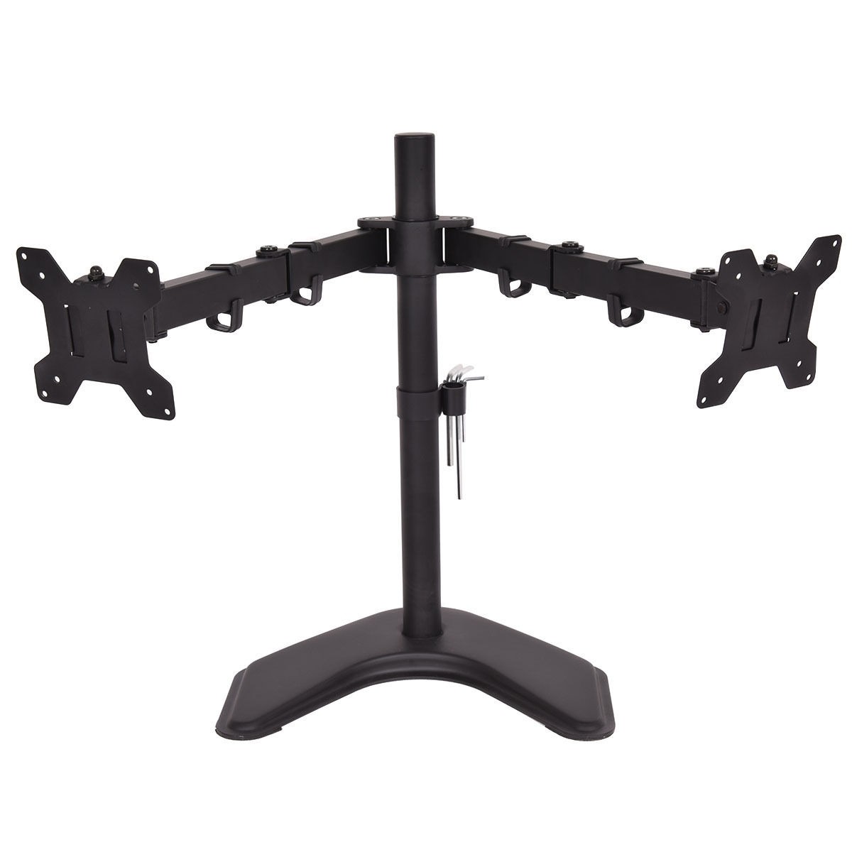 2 LCD Screens Dual Tilt Monitor Mount Desk TV Bracket